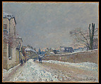 Rue Eugène Moussoir at Moret: Winter, Alfred Sisley  British, Oil on canvas