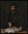 Portrait of a Man with a Hebrew Tablet, Antonio Campi  Italian, Oil on canvas