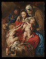 The Holy Family with Saint Elizabeth, Saint John, and a Dove, Peter Paul Rubens  Flemish, Oil on oak