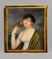 Portrait of a Woman, Jacques Delaplace French, Ivory extended by card