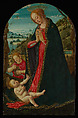 The Virgin Adoring the Child with the Infant Saint John the Baptist, Jacopo di Arcangelo (called Jacopo del Sellaio) (Italian, Florence 1441/42–1493 Florence), Tempera and gold on wood