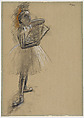 Dancer with a Fan, Edgar Degas (French, Paris 1834–1917 Paris), Pastel on gray-green laid paper