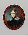 Portrait of a Woman, Etienne Bouchardy  French, Ivory laid on card