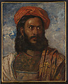 Study of a Man, Bust-Length, in Moorish Costume, William James Müller British, Oil on canvas