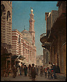 Street Scene in Cairo, Alberto Pasini  Italian, Oil on canvas, laid down on board