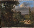 Landscape with a Shepherd, French Painter French, Oil on canvas