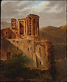 The Temple of Vesta, Tivoli, French Painter French, Oil on board (laminated wood and straw pulp board)