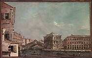 The Grand Canal above the Rialto, Francesco Guardi  Italian, Oil on canvas