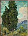 Cypresses, Vincent van Gogh Dutch, Oil on canvas