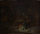 Interior of a Kitchen, Willem Kalf  Dutch, Oil on wood