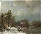 Winter Landscape, Holland, Barend Cornelis Koekkoek Dutch, Oil on wood