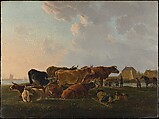 Landscape with Cattle, Jacob van Strij  Dutch, Oil on wood