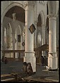 Interior of the Oude Kerk, Delft, Emanuel de Witte  Dutch, Oil on wood