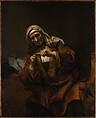 Old Woman Cutting Her Nails, Rembrandt (Rembrandt van Rijn) Dutch, Oil on canvas