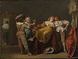 A Party of Merrymakers, Pieter Jansz. Quast Dutch, Oil on wood