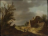 Sandy Road with a Farmhouse, Jan van Goyen  Dutch, Oil on wood