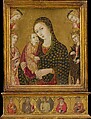 Madonna and Child with the Dead Christ, Saints Agnes and Catherine of Alexandria, and Two Angels, Sano di Pietro (Ansano di Pietro di Mencio) Italian, Tempera on wood, gold ground