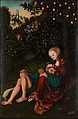 Samson and Delilah, Lucas Cranach the Elder (German, Kronach 1472–1553 Weimar), Oil on beech