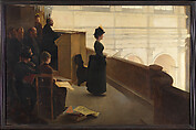 The Organ Rehearsal, Henry Lerolle  French, Oil on canvas