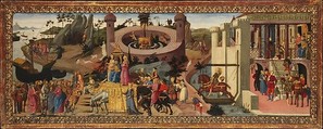 Scenes from the Story of the Argonauts, Biagio d'Antonio (Italian, Florentine, active by 1472–died 1516), Tempera on wood, gilt ornaments