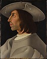 Portrait of a Man in Profile, Italian Painter  Italian, Oil on wood