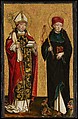 Saint Adalbert and Saint Procopius, Master of Eggenburg (Austrian, Tirol, active 1490–1500), Oil on spruce, gold ground