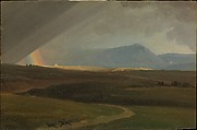 Landscape near Rome during a Storm, Simon Denis (Flemish, Antwerp 1755–1813 Naples), Oil on paper
