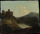 Welsh Landscape with a Ruined Castle by a Lake, Richard Wilson  British, Welsh, Oil on wood