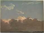 Cloud Study (Distant Storm), Simon Denis  Flemish, Oil on paper