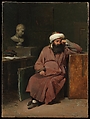 A Man from the Middle East in the Artist's Studio, Auguste-Xavier Leprince  French, Oil on canvas