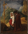 Brigand and His Wife in Prayer, Léopold Robert  Swiss, Oil on canvas