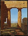 Columns of the Temple of Neptune at Paestum, Constantin Hansen  Danish, Oil on canvas