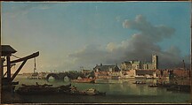 The Building of Westminster Bridge, Samuel Scott  British, Oil on canvas