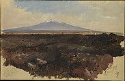 Catania and Mount Etna, Edward Lear  British, Oil on board