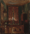 The Artist's Sitting Room in Ritterstrasse, Adolph Menzel  German, Oil on cardboard