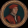 Portrait of a Man in a Red Cap, Hans Holbein the Younger (German, Augsburg 1497/98–1543 London), Oil and gold on parchment, laid down on linden