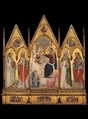 The Coronation of the Virgin, and Saints, Giovanni di Tano Fei (Italian, Florentine, active 1384–1405), Tempera on wood, gold ground