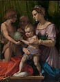 The Holy Family with the Young Saint John the Baptist, Andrea del Sarto (Andrea d'Agnolo) (Italian, Florence 1486–1530 Florence), Oil on wood