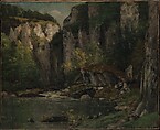 River and Rocks, Gustave Courbet  French, Oil on canvas