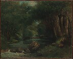A Brook in the Forest, Gustave Courbet  French, Oil on canvas
