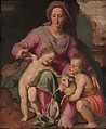 Madonna and Child with the Infant Saint John the Baptist, Santi di Tito (Italian, Sansepolcro 1536–1603 Florence), Oil on wood
