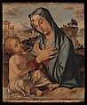 Madonna Adoring the Child, Bartolomeo Montagna (Bartolomeo Cincani)  Italian, Oil(?) on wood