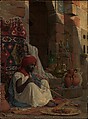 A Merchant in Cairo, Jean Lecomte du Nouÿ  French, Oil on wood