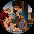 Madonna Adoring the Child with the Infant Saint John the Baptist and an Angel, Lorenzo di Credi (Lorenzo d'Andrea d'Oderigo) (Italian, Florence 1456/59–1536 Florence), Tempera on wood