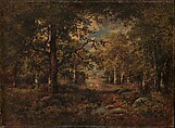 A Vista through Trees: Fontainebleau, Narcisse-Virgile Diaz de la Peña  French, Oil on wood