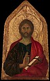 Christ Blessing, Segna di Buonaventura Italian, Tempera on wood, gold ground