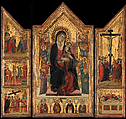Madonna and Child Enthroned, Master of Monte Oliveto Italian, Tempera on wood, gold ground