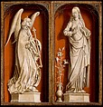 Abner's Messenger before David; The Queen of Sheba Bringing Gifts to Solomon; The Annunciation, Master of the Saint Barbara Legend (Netherlandish, active late 15th century) and a collaborator, Oil on oak