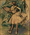 Dancer with a Fan, Edgar Degas  French, Pastel and charcoal on buff-colored wove tracing paper