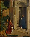 The Annunciation, Attributed to Petrus Christus (Netherlandish, Baarle-Hertog (Baerle-Duc), active by 1444–died 1475/76 Bruges), Oil on wood